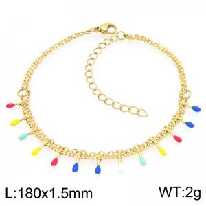 Stainless Steel Gold-plating Bracelet - KB209025-Z