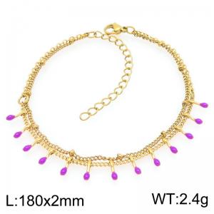 Stainless Steel Gold-plating Bracelet - KB209031-Z