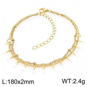 Stainless Steel Gold-plating Bracelet - KB209037-Z