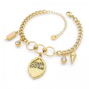 Stainless Steel Gold-plating Bracelet - KB209042-HM