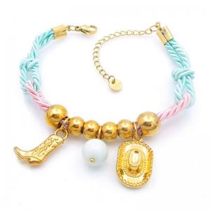 Stainless Steel Gold-plating Bracelet - KB209043-HM