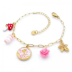 Stainless Steel Gold-plating Bracelet - KB209044-HM