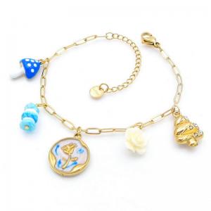 Stainless Steel Gold-plating Bracelet - KB209045-HM