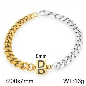 Stainless steel letter element bracelet - KB209142-Z
