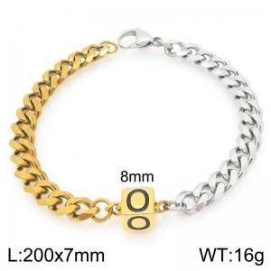 Stainless steel letter element bracelet - KB209153-Z