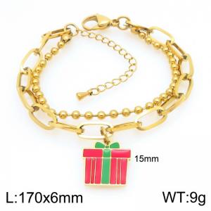 Stainless Steel Gold-plating Bracelet - KB209190-Z