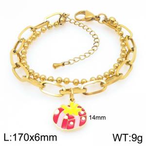 Stainless Steel Gold-plating Bracelet - KB209191-Z