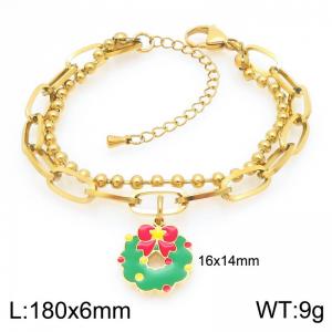 Stainless Steel Gold-plating Bracelet - KB209192-Z
