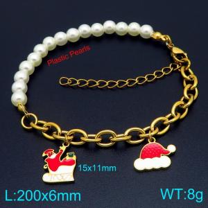 Stainless Steel Gold-plating Bracelet - KB209196-Z