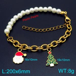 Stainless Steel Gold-plating Bracelet - KB209198-Z