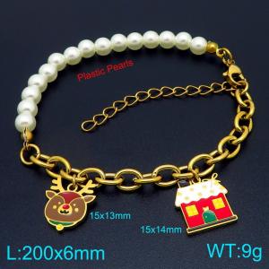 Stainless Steel Gold-plating Bracelet - KB209200-Z