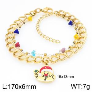 Stainless Steel Gold-plating Bracelet - KB209222-Z