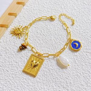 Stainless Steel Gold-plating Bracelet - KB209235-SXSJ