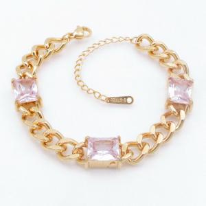 Stainless Steel Stone Bracelet - KB209701-SP