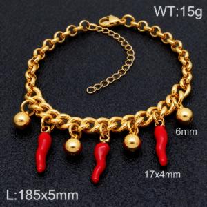 Stainless Steel Gold-plating Bracelet - KB209879-Z