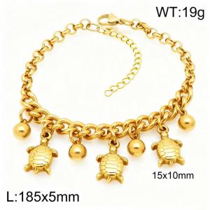 Stainless Steel Gold-plating Bracelet - KB209883-Z