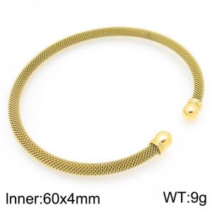 Stainless Steel Gold-plating Bangle - KB209992-ZJZL