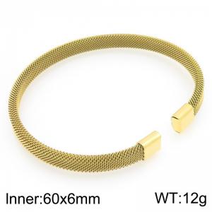 Stainless Steel Gold-plating Bangle - KB209996-ZJZL