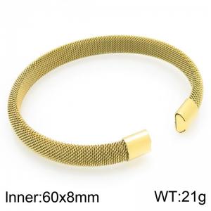 Stainless Steel Gold-plating Bangle - KB210002-ZJZL