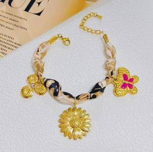 Stainless Steel Gold-plating Bracelet - KB210034-SXSJ
