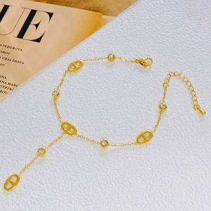 Stainless Steel Gold-plating Bracelet - KB210037-SXSJ