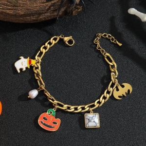 Stainless Steel Gold-plating Bracelet - KB210056-SXSJ