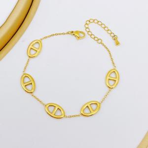 Stainless Steel Gold-plating Bracelet - KB210061-SXSJ