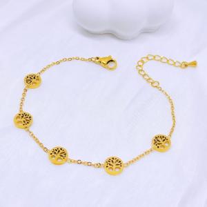 Stainless Steel Gold-plating Bracelet - KB210071-SXSJ