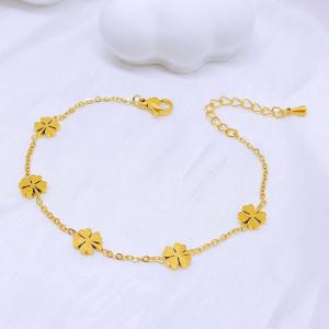 Stainless Steel Gold-plating Bracelet - KB210075-SXSJ