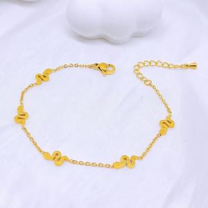 Stainless Steel Gold-plating Bracelet - KB210076-SXSJ