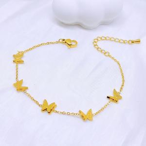 Stainless Steel Gold-plating Bracelet - KB210077-SXSJ