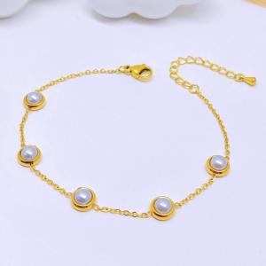 Stainless Steel Gold-plating Bracelet - KB210083-SXSJ