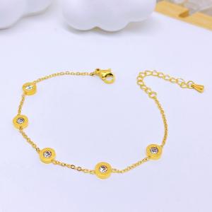 Stainless Steel Gold-plating Bracelet - KB210086-SXSJ