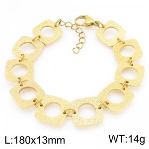 Stainless Steel Gold-plating Bracelet - KB210106-Z