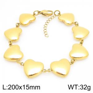 Stainless Steel Gold-plating Bracelet - KB210110-Z
