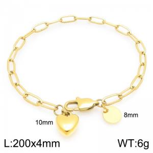 Stainless Steel Gold-plating Bracelet - KB210116-Z