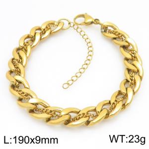 Stainless Steel Gold-plating Bracelet - KB210162-Z