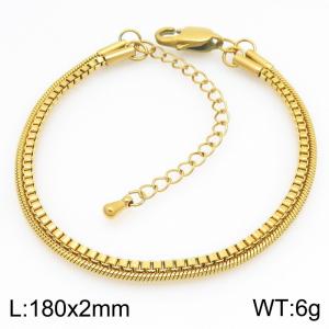 Stainless Steel Gold-plating Bracelet - KB210168-Z