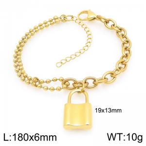 Stainless Steel Gold-plating Bracelet - KB210231-Z
