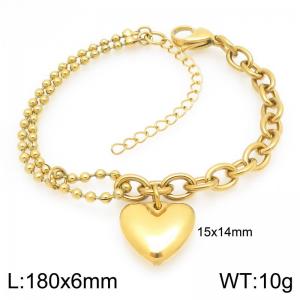 Stainless Steel Gold-plating Bracelet - KB210235-Z