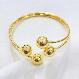 Stainless Steel Gold-plating Bangle - KB210332-BI