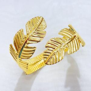 Stainless Steel Gold-plating Bangle - KB210333-BI