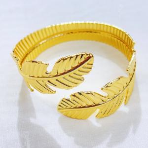Stainless Steel Gold-plating Bangle - KB210334-BI