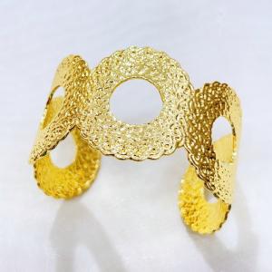 Stainless Steel Gold-plating Bangle - KB210335-BI