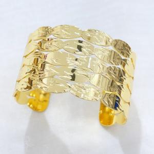 Stainless Steel Gold-plating Bangle - KB210336-BI
