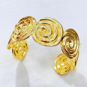 Stainless Steel Gold-plating Bangle - KB210337-BI