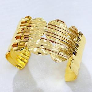 Stainless Steel Gold-plating Bangle - KB210338-BI