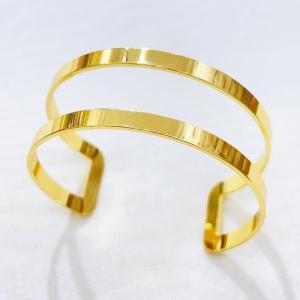 Stainless Steel Gold-plating Bangle - KB210340-BI