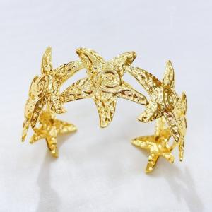 Stainless Steel Gold-plating Bangle - KB210341-BI