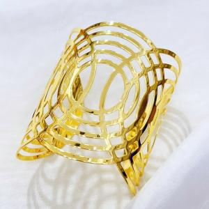 Stainless Steel Gold-plating Bangle - KB210345-BI